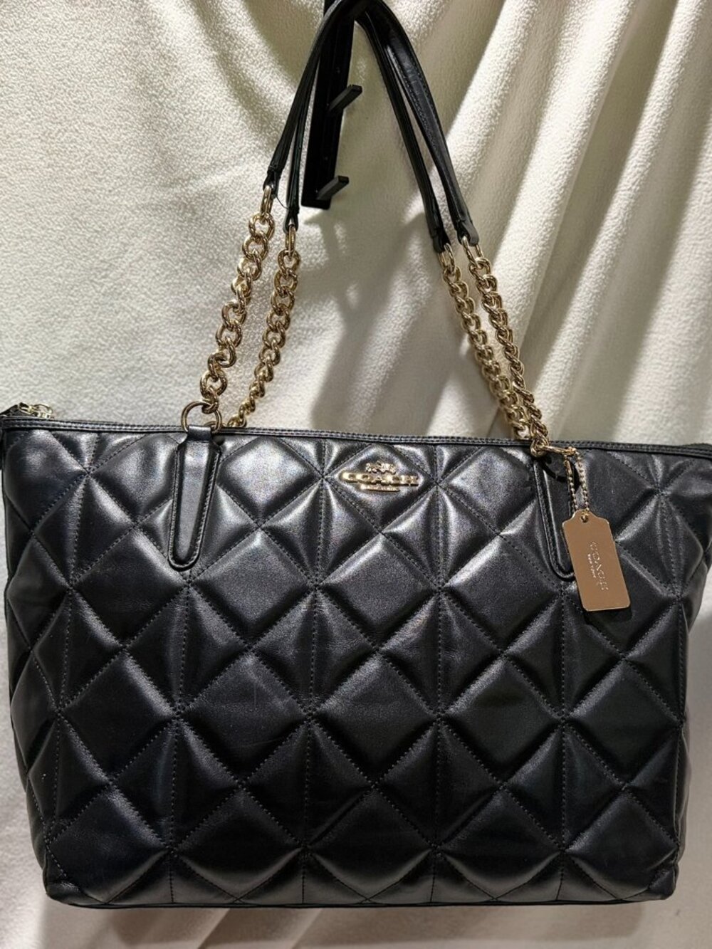 Coach Quilted Ava Chain Strap bag